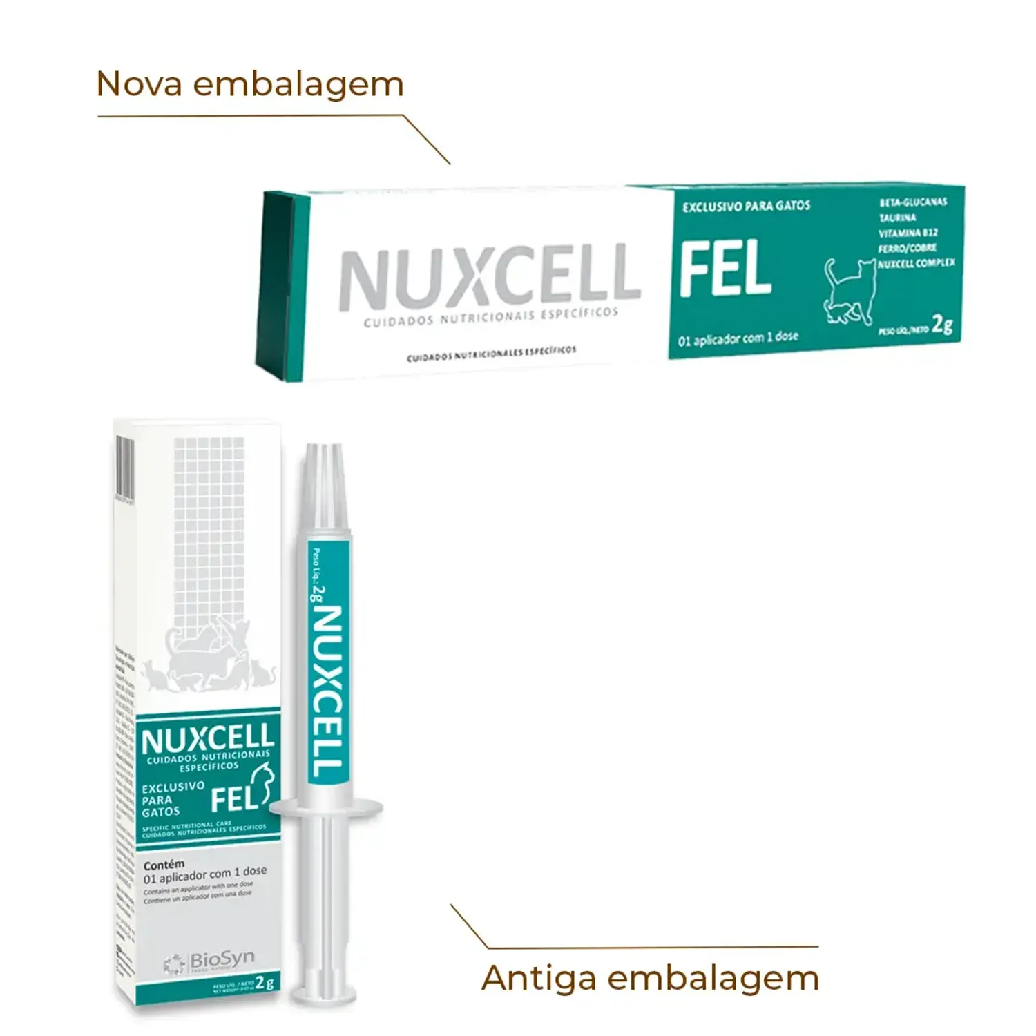 Suplemento Nuxcell Fel para Gatos de-para